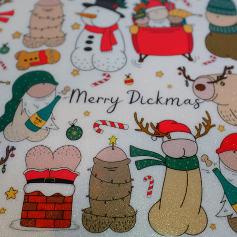 Merry Dickmass Glitter Placemats